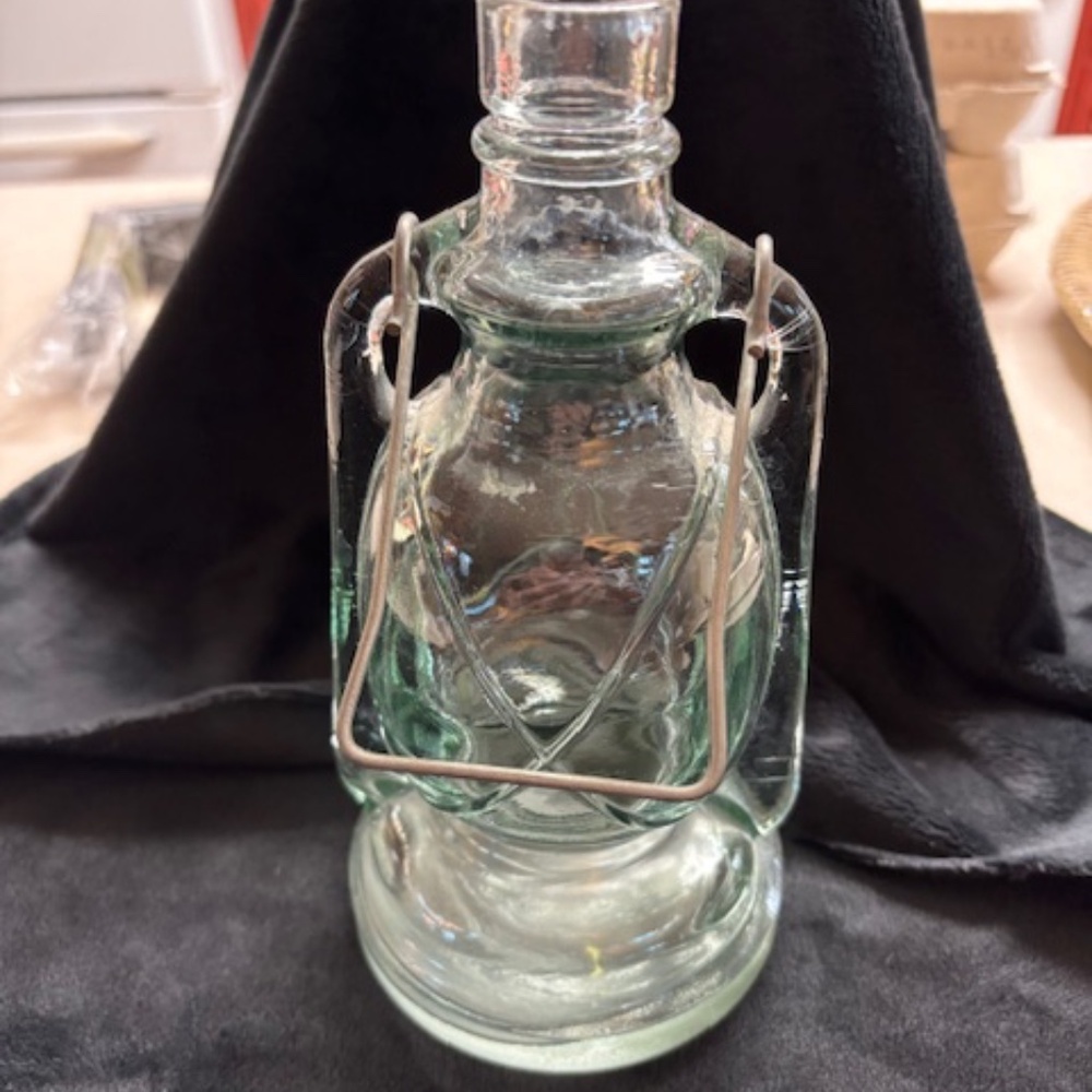 Railroad  Glass Lantern Bottle- Vintage